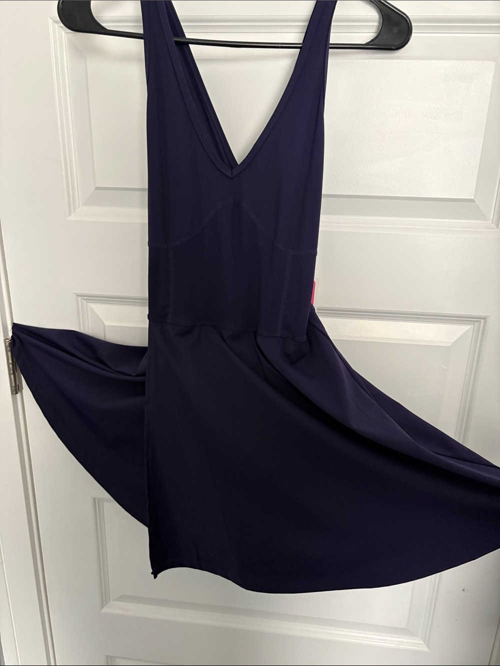 Sleeveless Deep Navy V-Neck Mini Dress